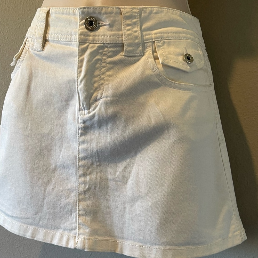 D&G Dolce & Gabbana White Denim mini skirt, 23 (00)